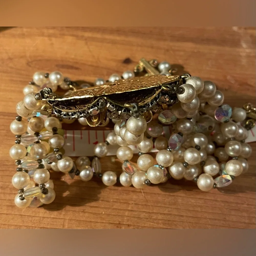 **SOLD on eBay** Original by Robert faux pearl and rhinestone necklace - Picture 7 of 8